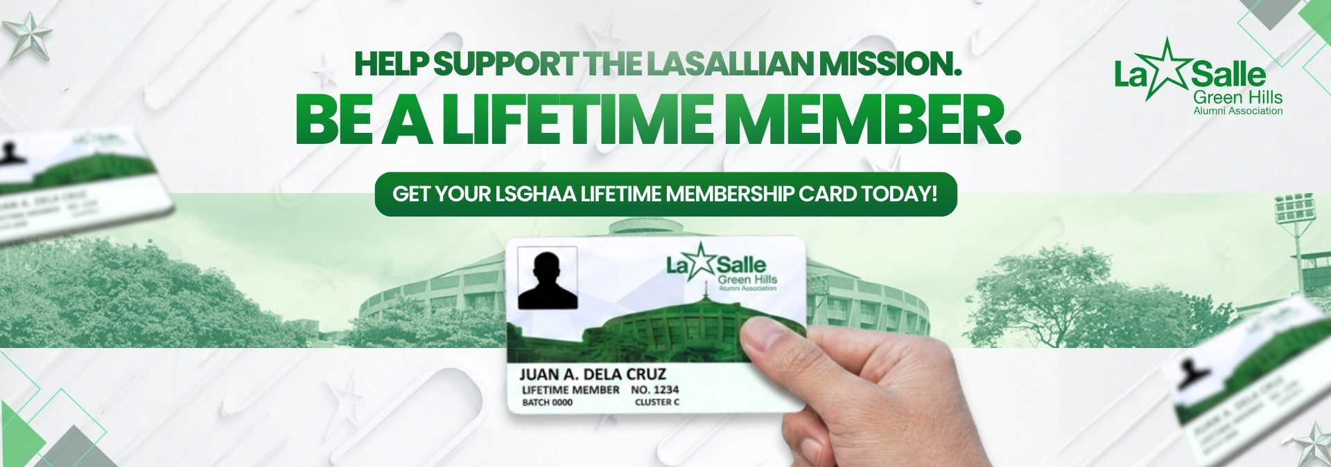 The LSGH Alumni Lifetime Membership Card